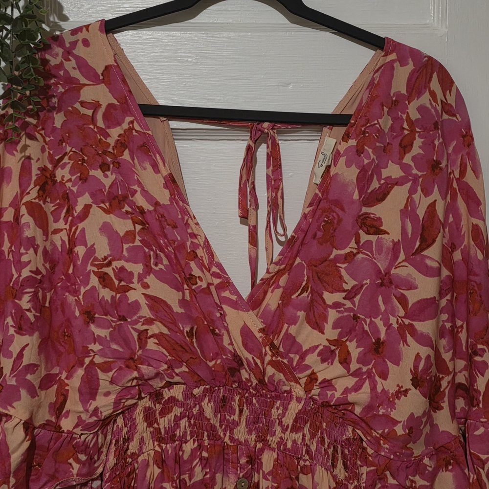 Easel Pink Floral Dress